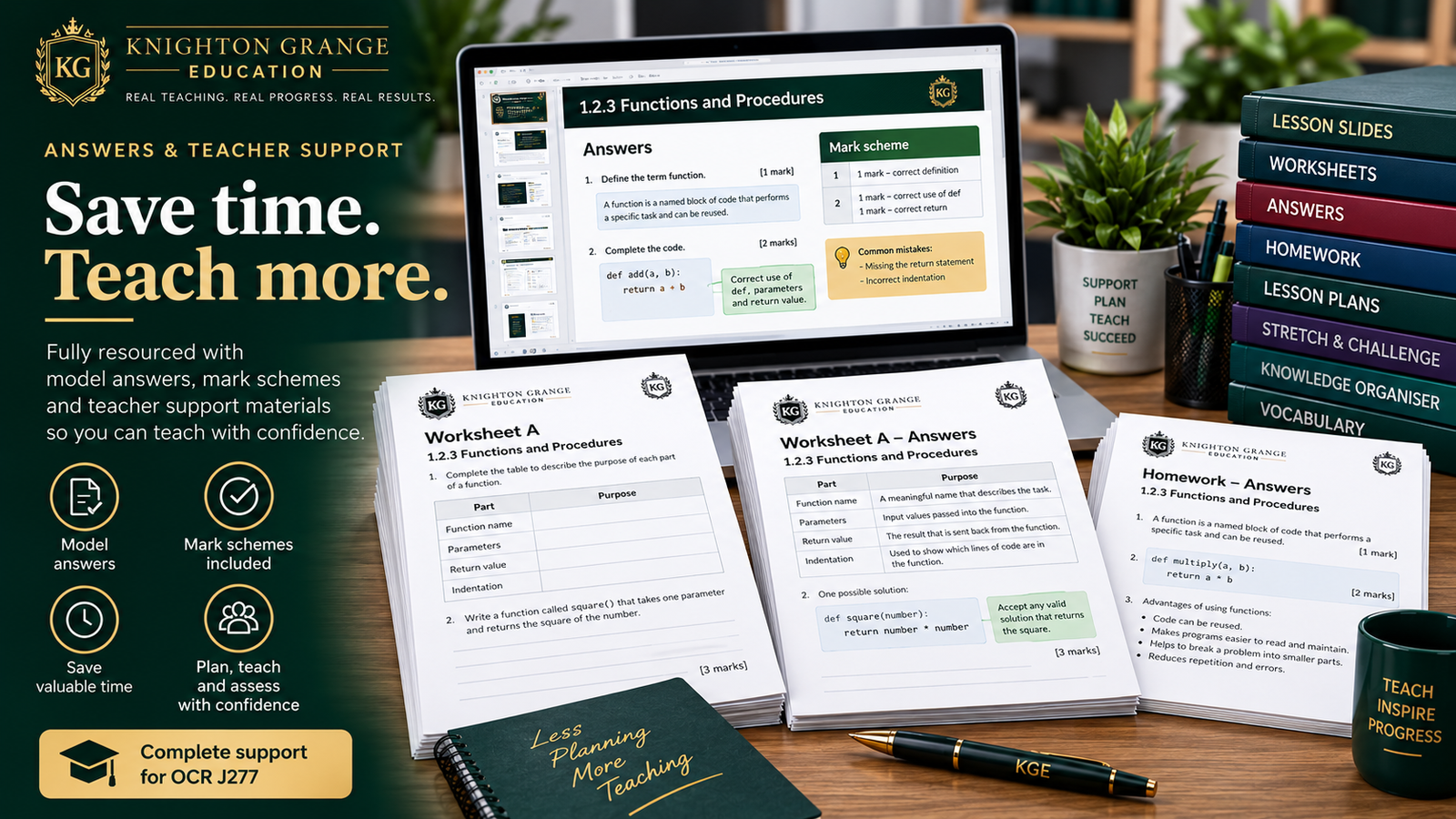 KGE answers and teacher support